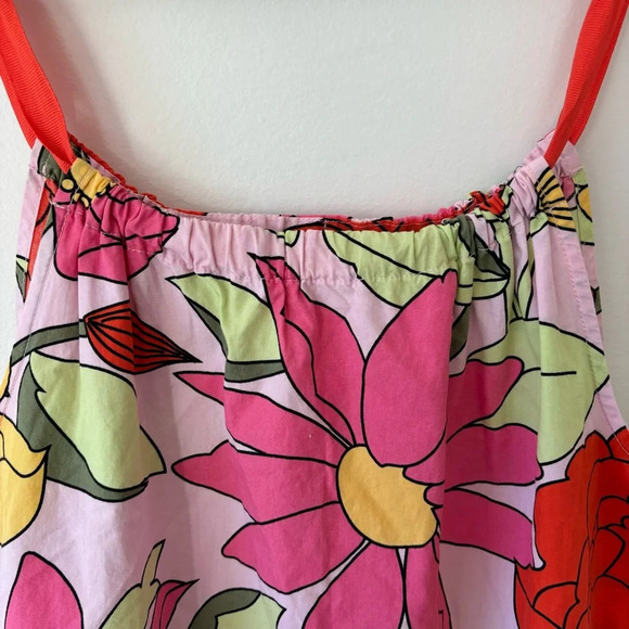 Hanna Andersson Big Floral Pillowcase Sundress Tie Ribbon Straps Girls Children - Picture 3 of 8